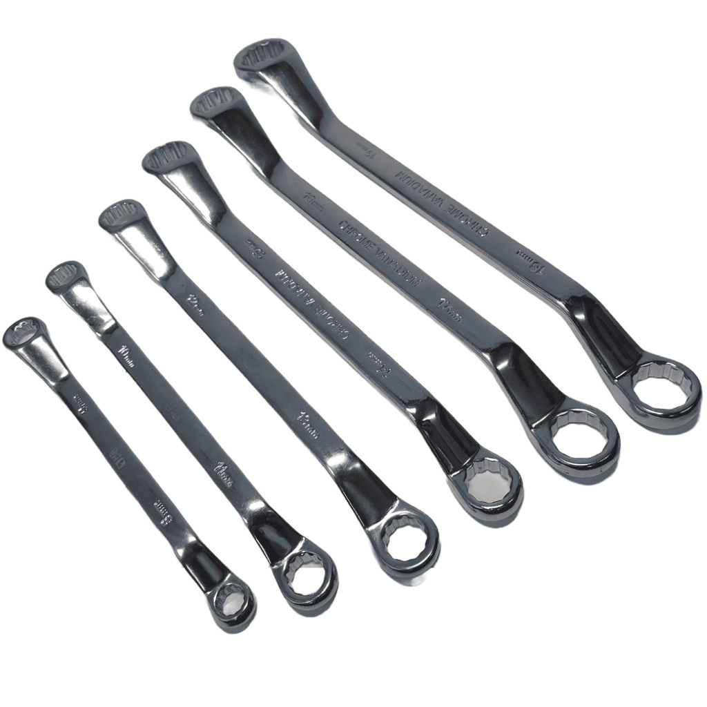 Jogo de chave estrela estriada 6 peças 8mm a 19mm cor cromado