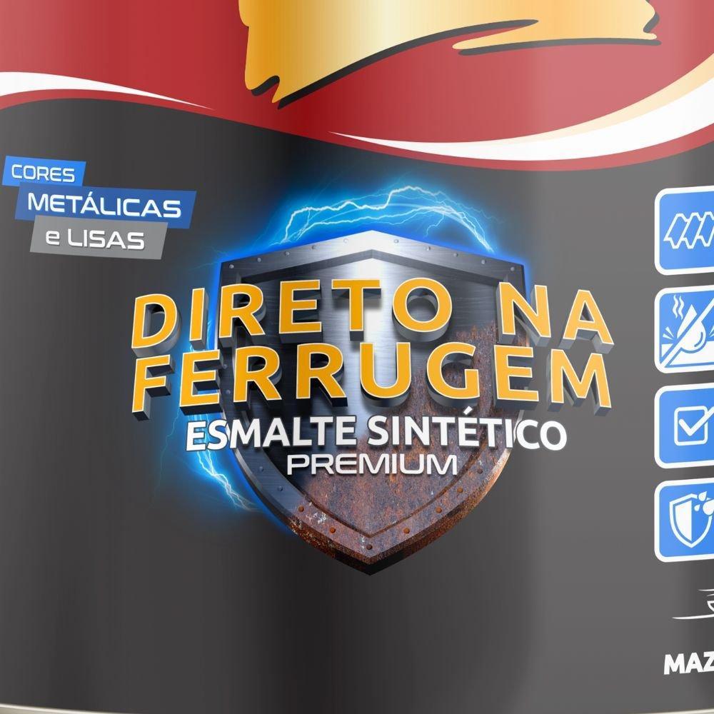 Tinta Esmalte Sintético Metálico Cinza Grafite 3,6L Maza — imagem 2 de 2