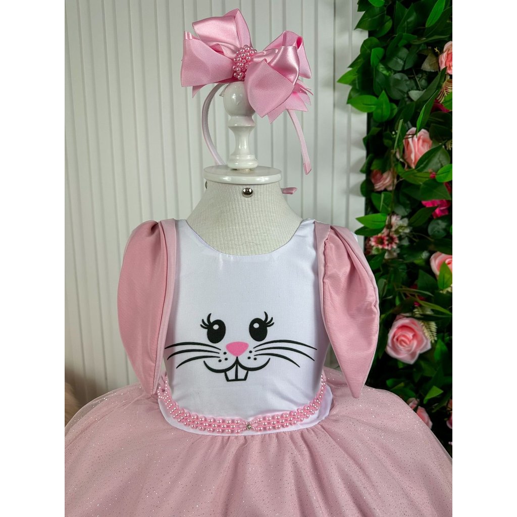 Vestido Lig Lig Tematico Pascoa Coelhinho/Coelho PequenoEncanto80