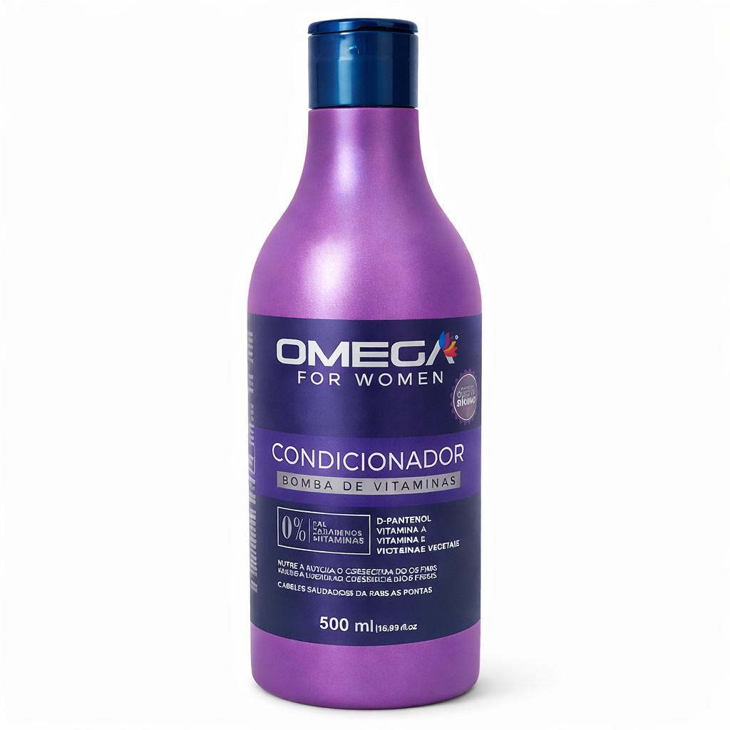 Condicionador Bomba de Vitaminas Omega Hair 500ml Crescimento Força e Hidratação