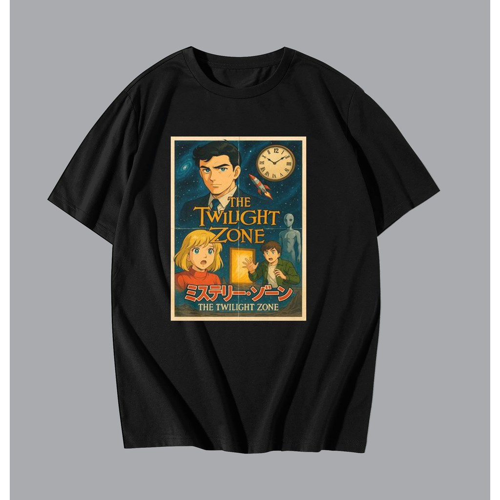[Camiseta Premium em Algodão Puro]BOW Camiseta The Twilight Zone — Estilo Anime