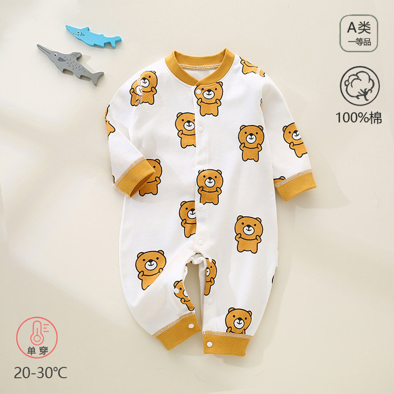 Primavera outono estilo bebê macacão classe A roupas recém-nascidos puro algodão roupa interior macacão bebê macacão pij