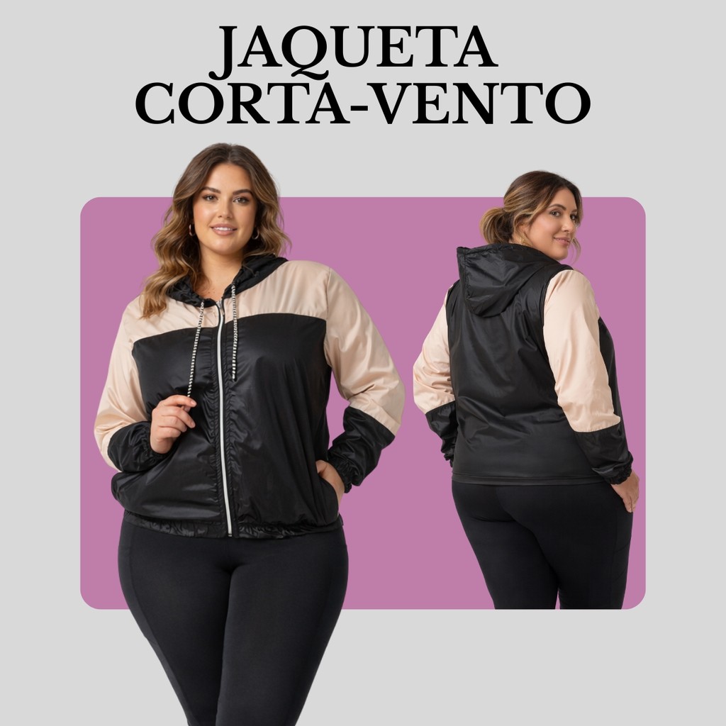 Jaqueta Corta Vento Frio Blusa Feminina Leve Esportiva Moderna 1184-C3
