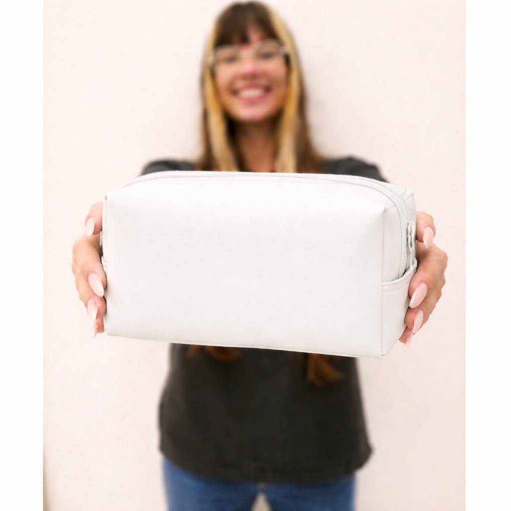 Kit com Necessaires Lisas Para você Personalizar Brinde Unissex