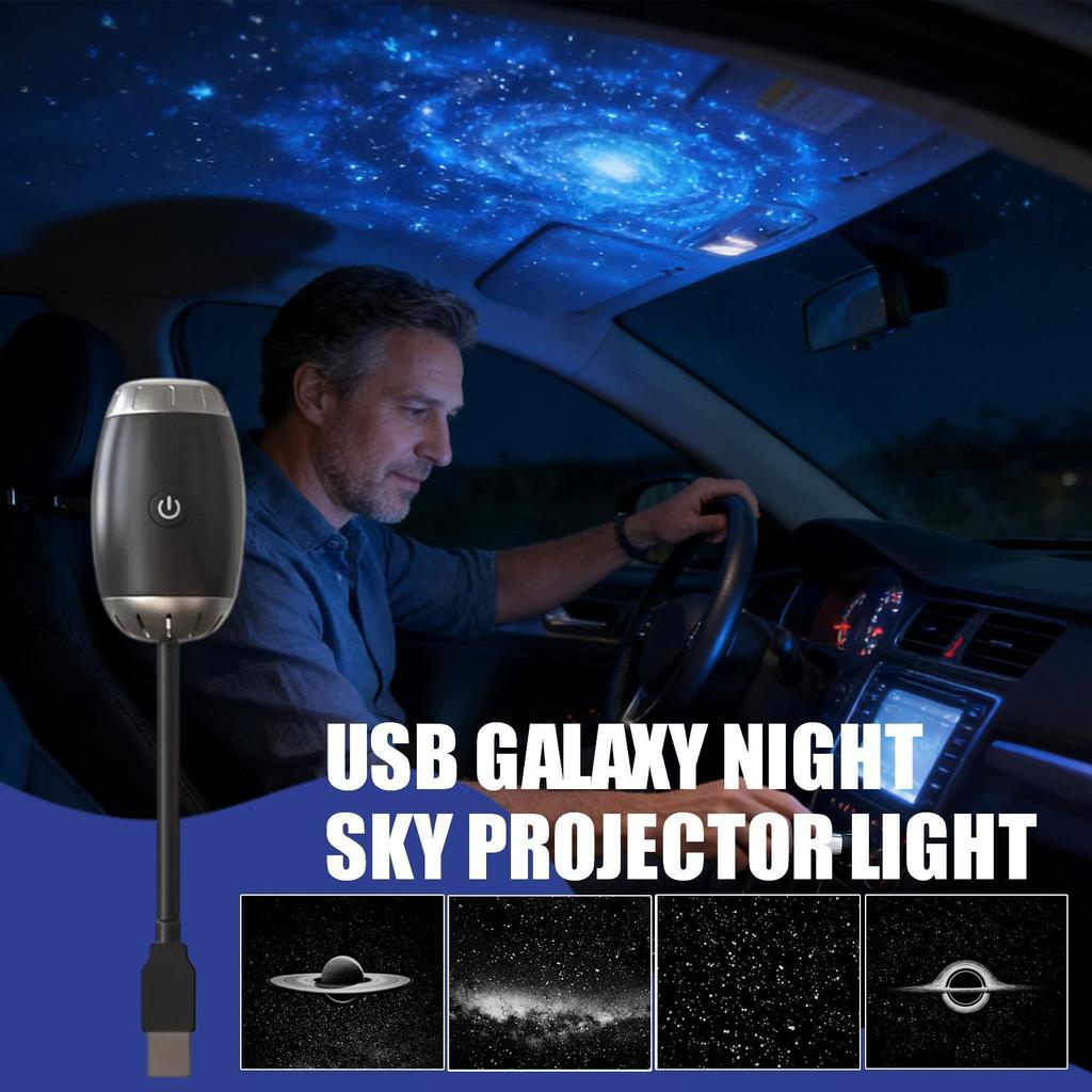 Carro Galaxy Estrela Projetor Alimentado Por USB 3 Modos Ajustável Noite Céu Luz De Projeção Auto Decoração Interior phd