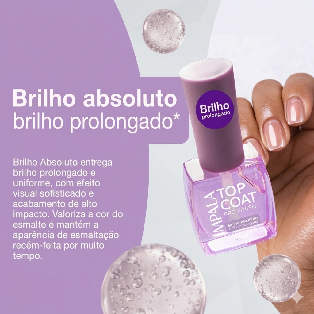 Kit 3 Esmalte Brilho Gel Blindagem Ultra Secagem Unha Impala · foto 2