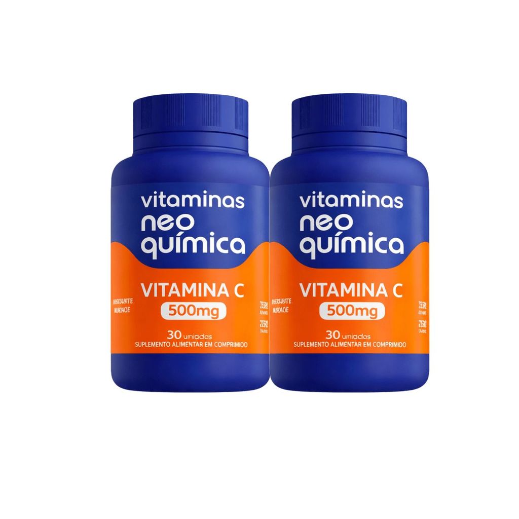 Kit 02 Vitamina C 500mg Neo Química 30 Comprimidos em Oferta na Shopee