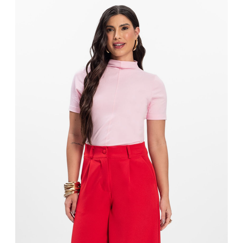 Blusa Feminina Cotton Leve Infinita Cor Rosa em Oferta na Shopee