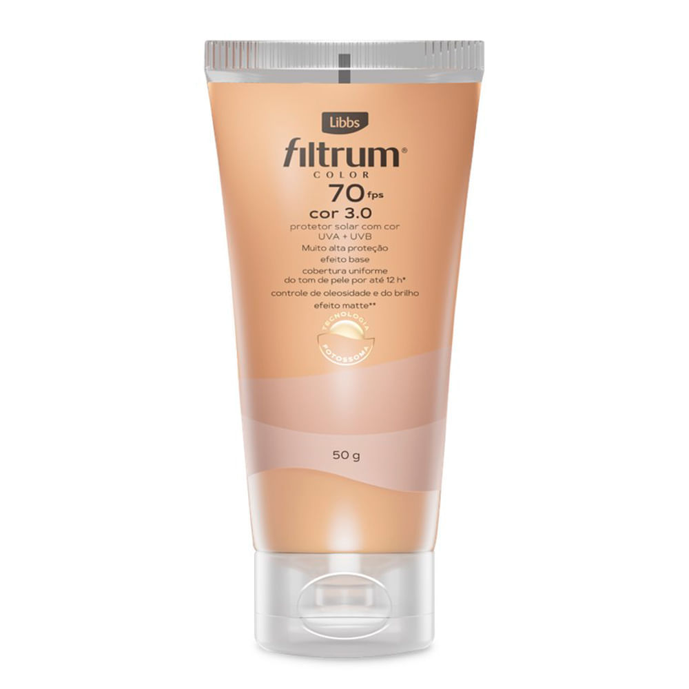 Protetor Solar Filtrum Color FPS 70 Cor 3.0 50g em Oferta na Shopee