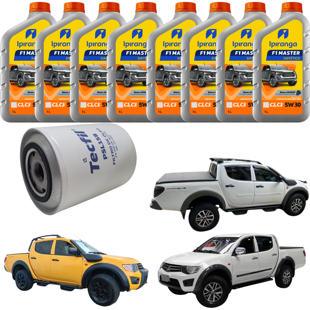 Kit Troca Óleo 5w30 Ipiranga Mitsubishi L200 Motor 3.2 Triton Savana 2012/2018