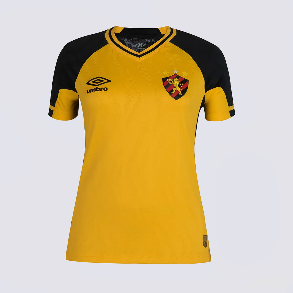 Camisa Umbro Sport Recife II 2025 Feminina Jogadora Amarela