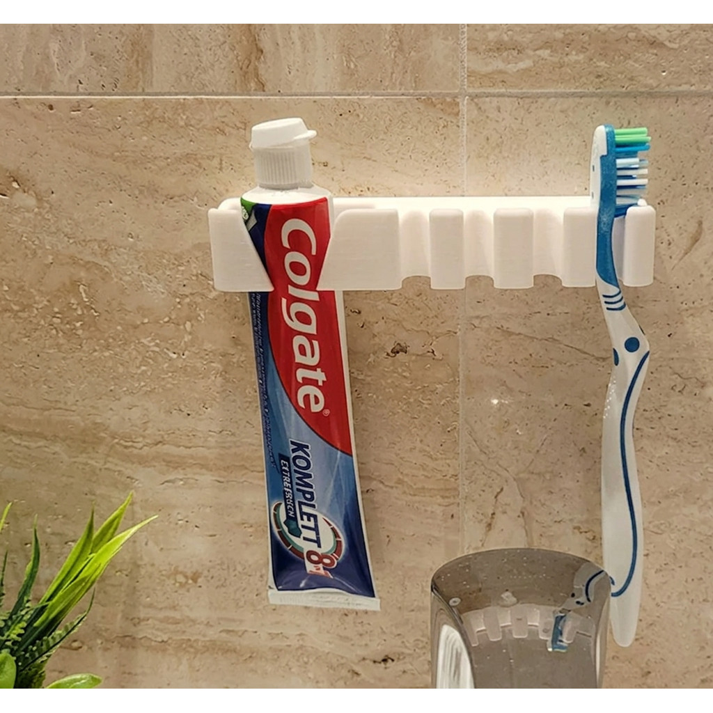 🦷 Suporte minimalista para escovas de dente – organização inteligente no banheiro sem Furos! 🚿✨ em Oferta na Shopee