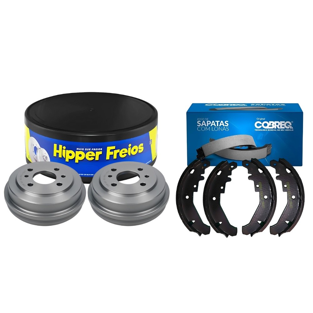 Tambor + Sapata Freio Traseiro Fiorino Palio Uno 1.0/1.5/1.6 em Oferta na Shopee