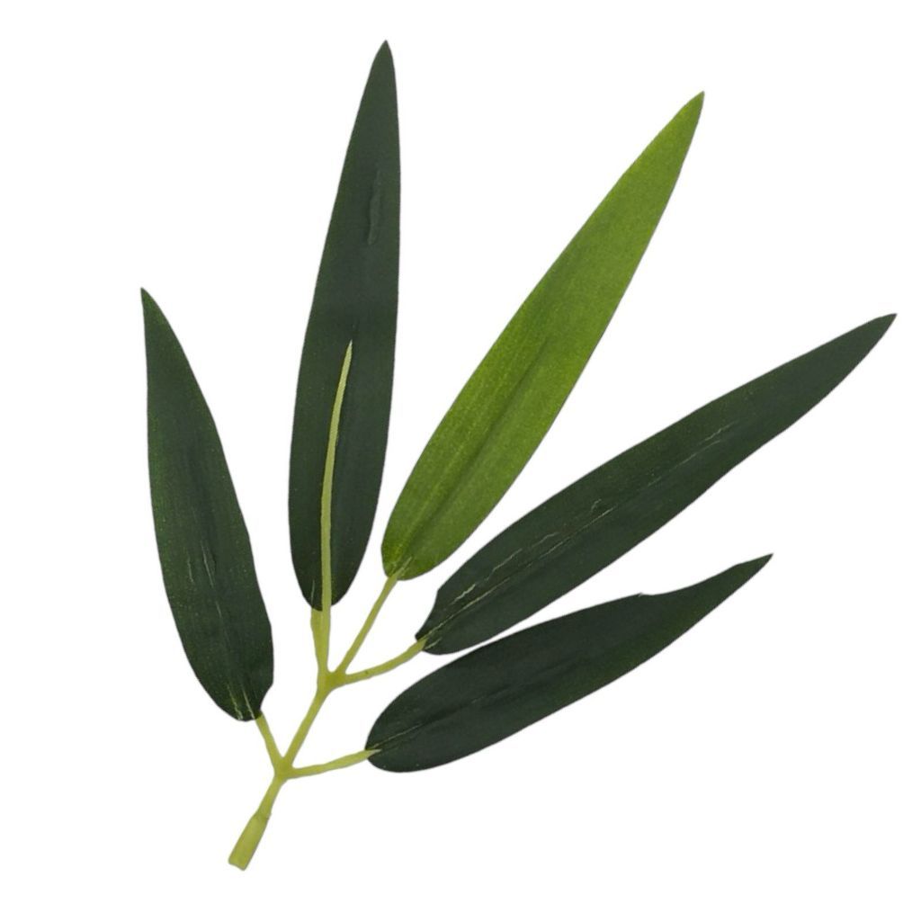 Kit Com 10 Folhas de Bambu de Árvore Mossô Artificial Permanente