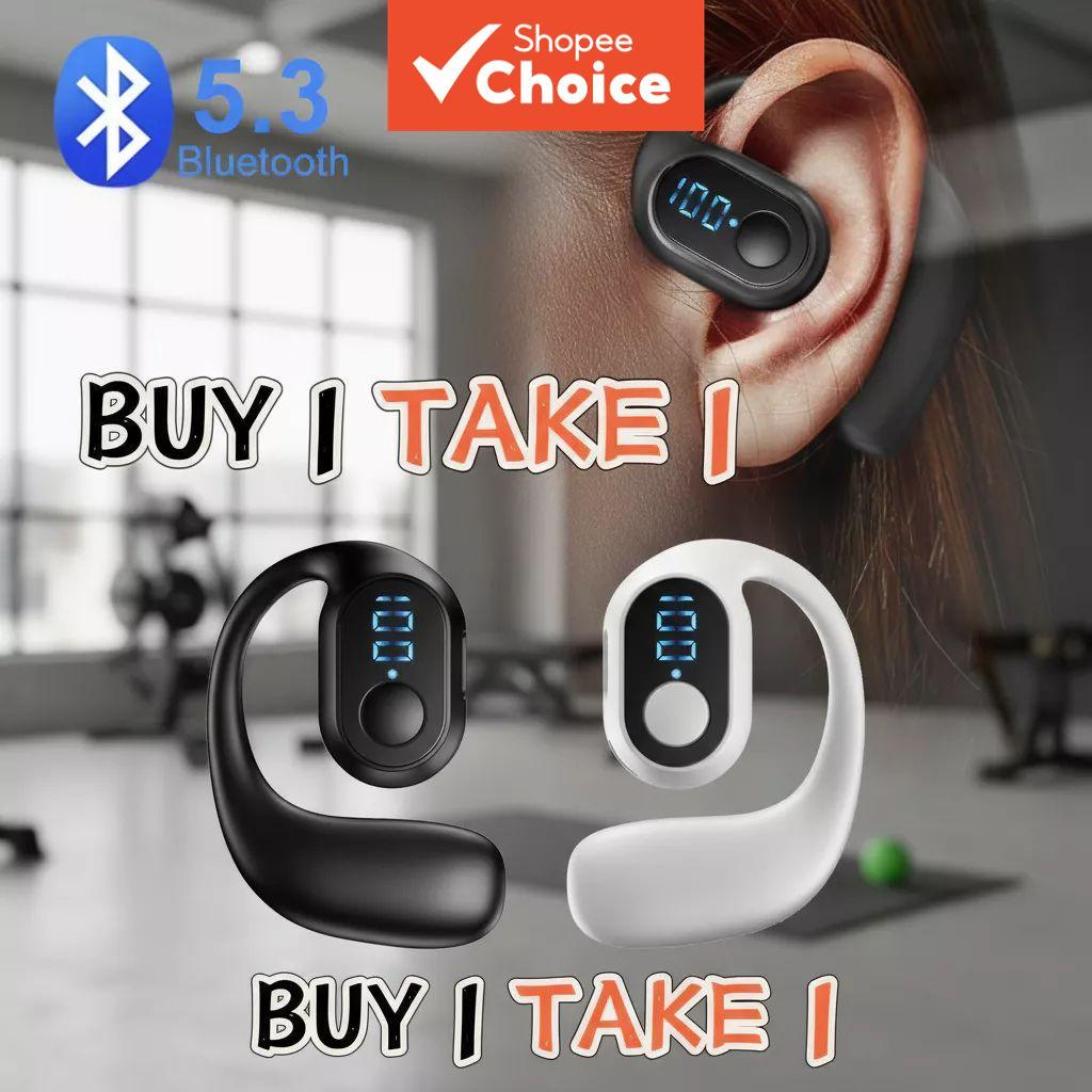  Fones de Ouvido Bluetooth Sem Fio OWS KY2 PRO: Fone de Ouvido Único, Graves Estéreo, Display LED, Bateria de Longa