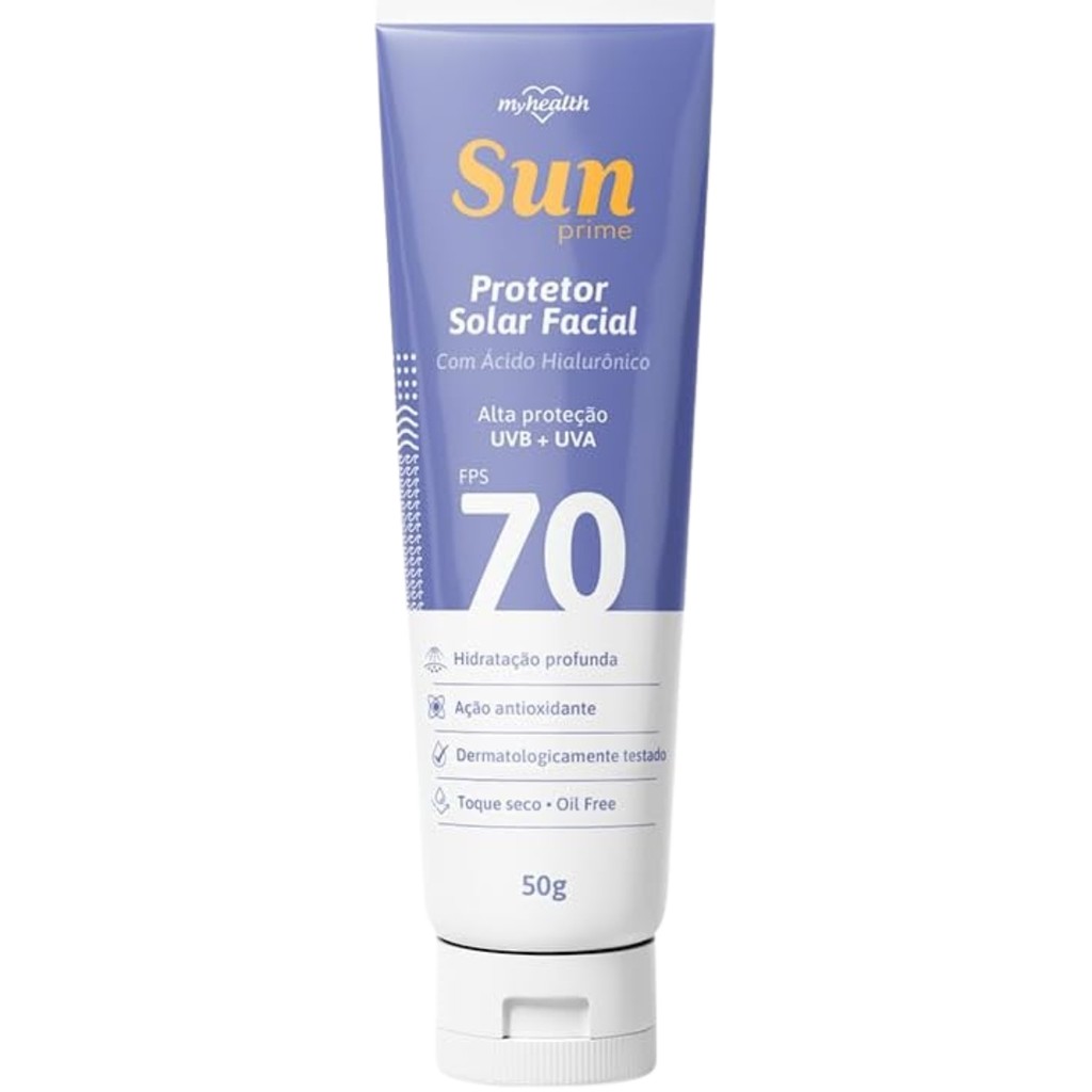 Protetor Solar Facial 50g FPS 70 Sun Prime My Health
