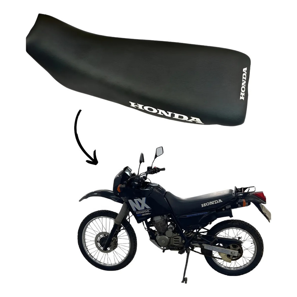 Capa de Banco Moto Modelo Honda NX 150/200 1989 1990 1991 1992 1993 1994 1995 1996 1997 Preta