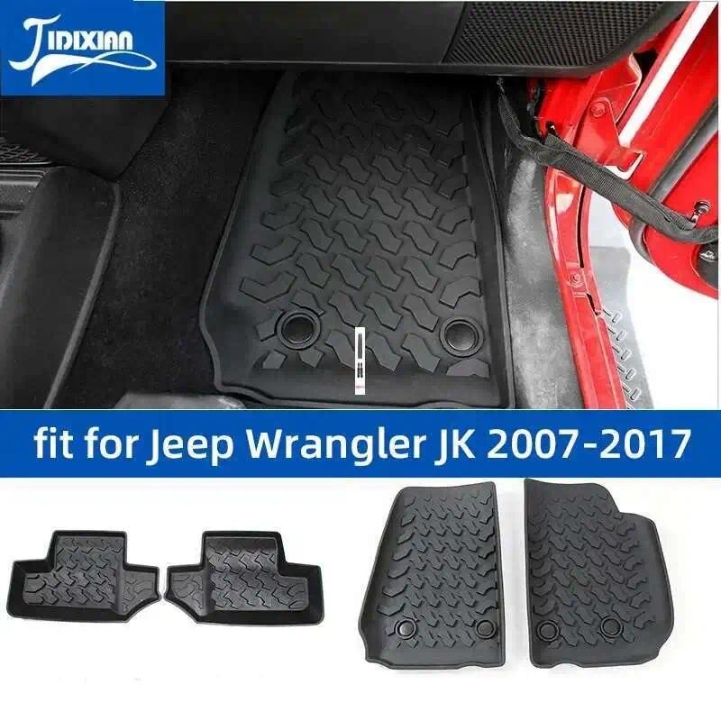JIDIXIAN Tapetes Para Wrangler JK 2 Portas Frente Do Carro Traseiro Pé Almofadas Forro Jeep 2007-2017 Acessórios Peças D