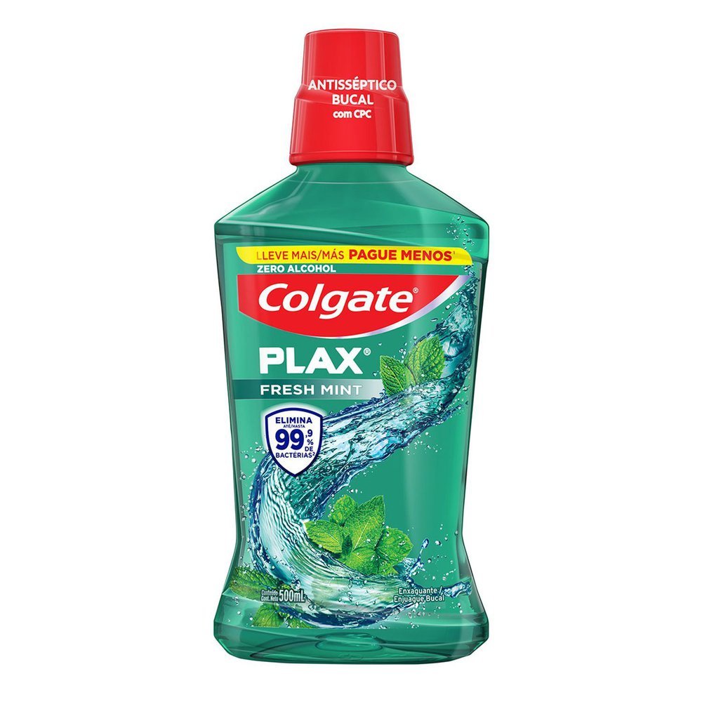 Enxaguante Bucal Colgate Plax Fresh Mint 500ml Leve Mais por Menos