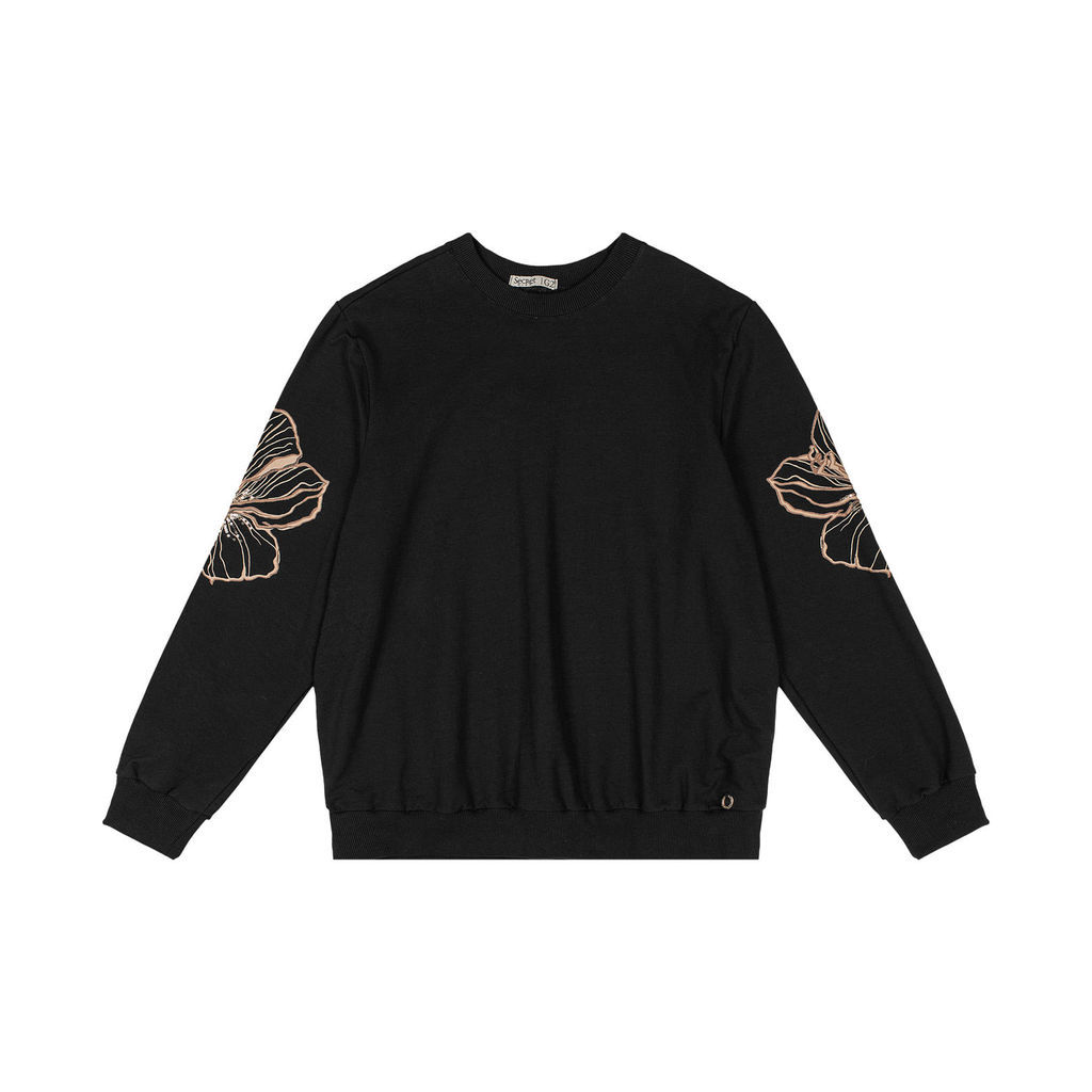 Moletom Feminino Plus Size Secret Glam Preto