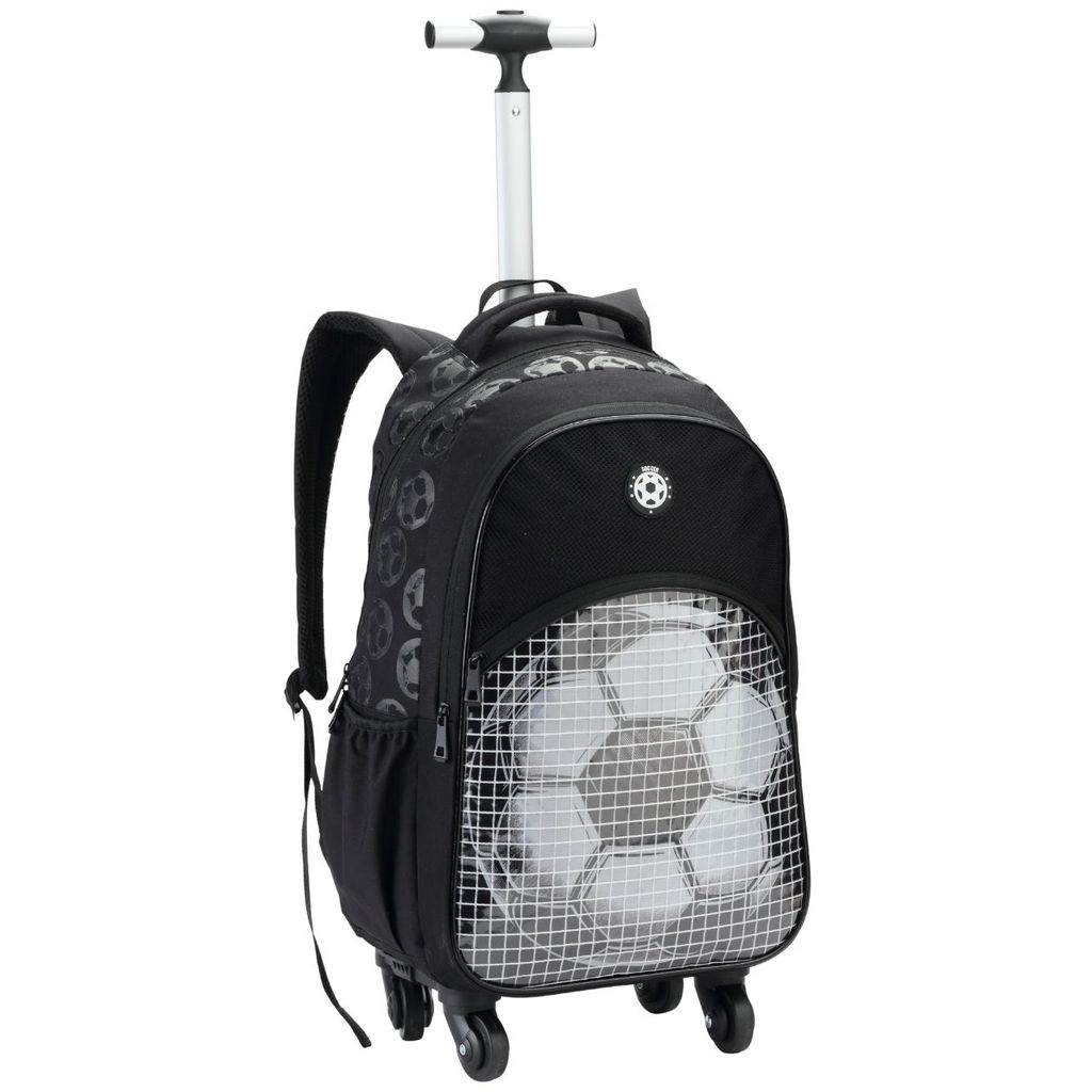 Mochila de Rodinhas Material Escolar Resistente Estampa Futebol P/ Meninos Infantil Grande em Oferta na Shopee