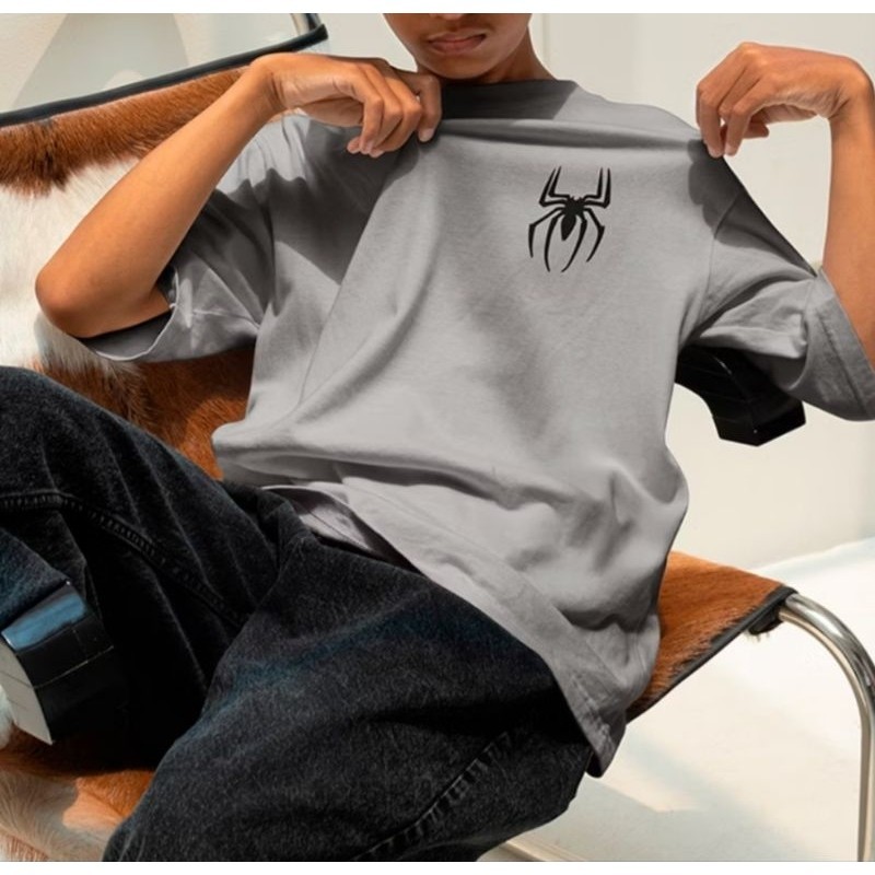 Camiseta Masculina Aranha Camisa 100% Algodão Estampada Confortável Regular