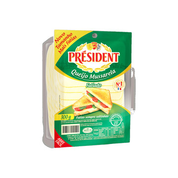 Queijo Mussarela Fatiado Président em Oferta na Shopee