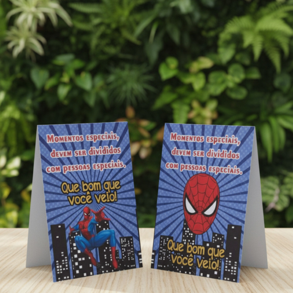 Plaquinhas de Agradecimento Enfeite/ Centro de mesa Tema Personalizado HOMEM-ARANHA