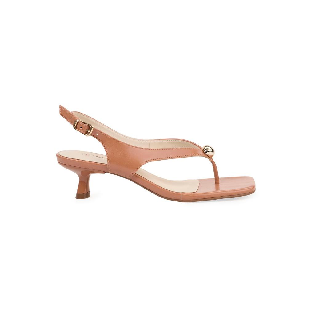 Sandália Bebecê Kitten Heel com Tiras e Detalhe Metalizado