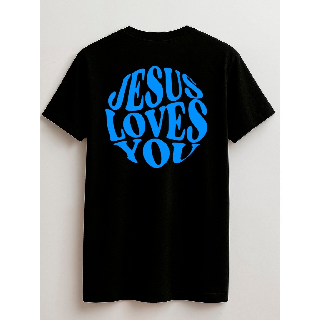 Camiseta Jesus Loves You Juvenil e Infantil 2 ao 16 anos Gospel