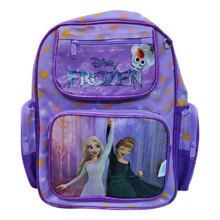 Mochila Escolar Frozen para Criança com Bolsos - Divertida