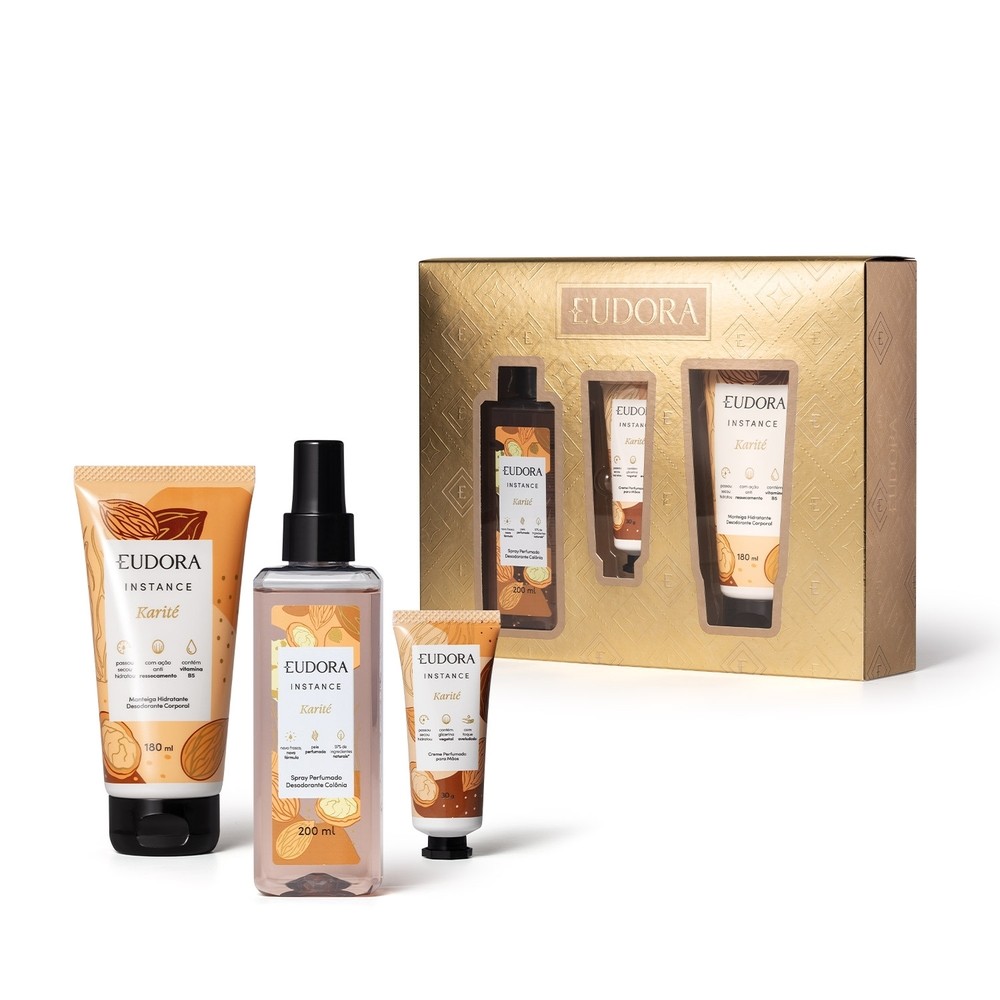 Eudora Instance Karité Kit (3 Produtos) em Oferta na Shopee