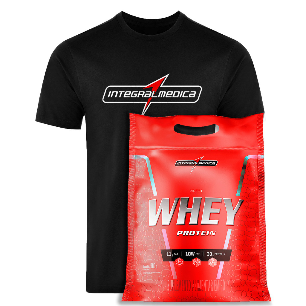 Kit Camiseta Integralmedica Hipercalórico Nutri Whey Dry Fit