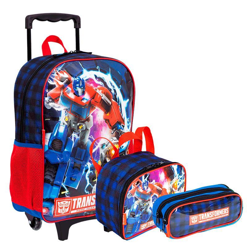Kit Mochilete Transformers mais Lancheira e Estojo com 2 Compartimentos Optimus - Colorido em Oferta na Shopee