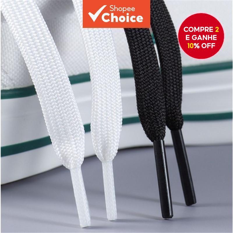 1 conjunto de cadarços planos largos premium - 5/16 para tênis de corrida e botas esportivas