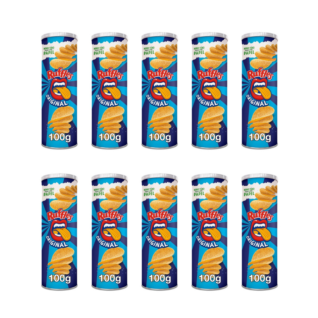 KIT COM 10 RUFFLES TUBO TIRA ONDA ORIGINAL 100G
