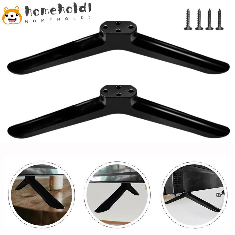 Pernas De Suporte De Base De TV HOMEUVOE , Montagem Preto Universal , Com Parafusos Pé De Mesa De Televisão