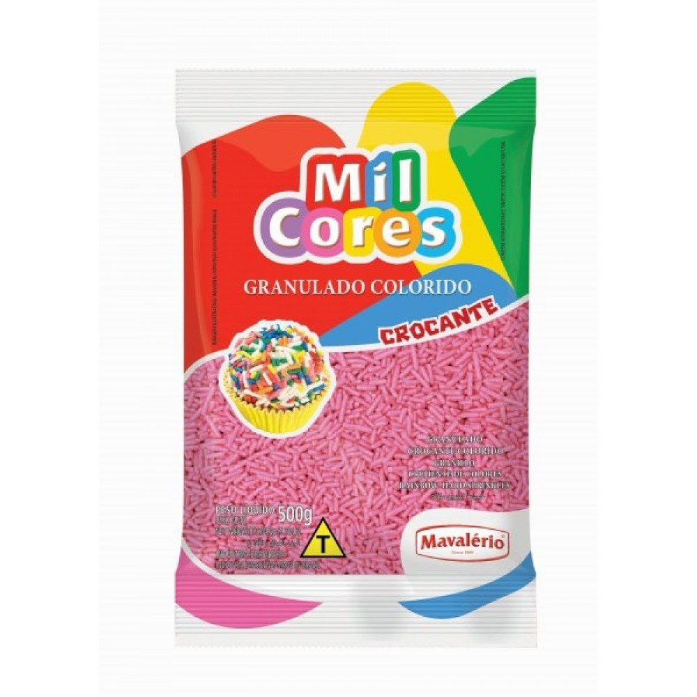 GRANULADO CROC. ROSA AQUARELA MIL CORES 500 G MAVALERIO