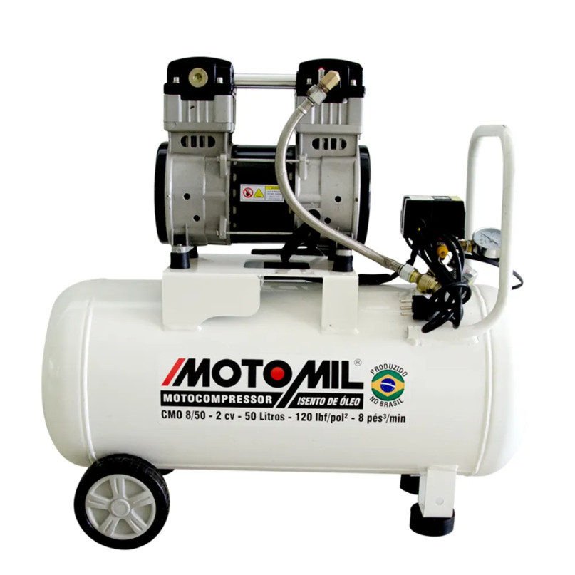 Motocompressor de Ar Motomil Odontológico 8PCM 46 Litros com Motor 2HP CMO-850 Monofásico (220V)