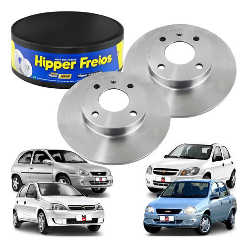Par 2 Disco De Freio Dianteiro Solido Celta Corsa, 1.0 1.4. em Oferta na Shopee