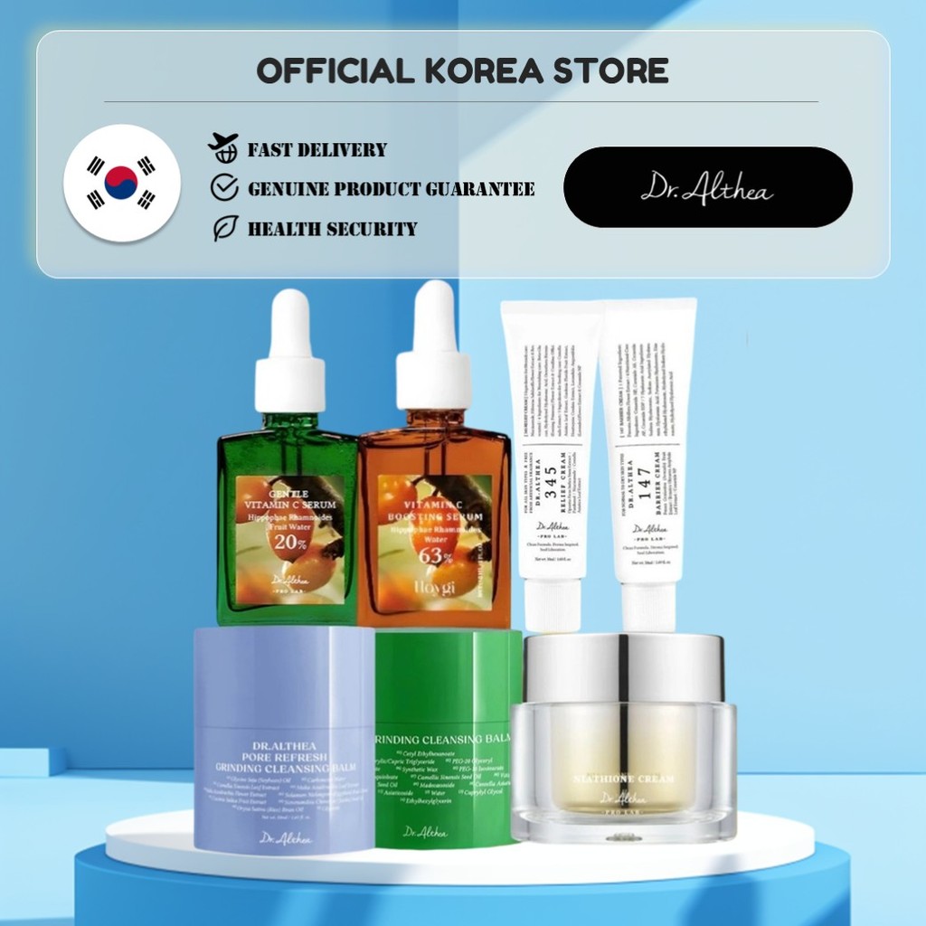 [Dr.Althea] Creme Alívio 345 50ml/147 HA Bálsamo De Limpeza Soro Reforçador De Vitamina C 30ml Suave