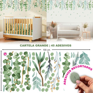 Adesivo de Parede Folhagem CARTELA GRANDE Papel de Parede Folhas em Oferta na Shopee