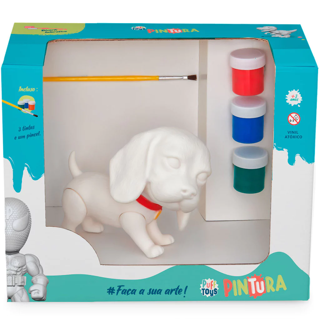 Brinquedo para Pintar Cachorrinho de Colorir Bill + 3 Anos