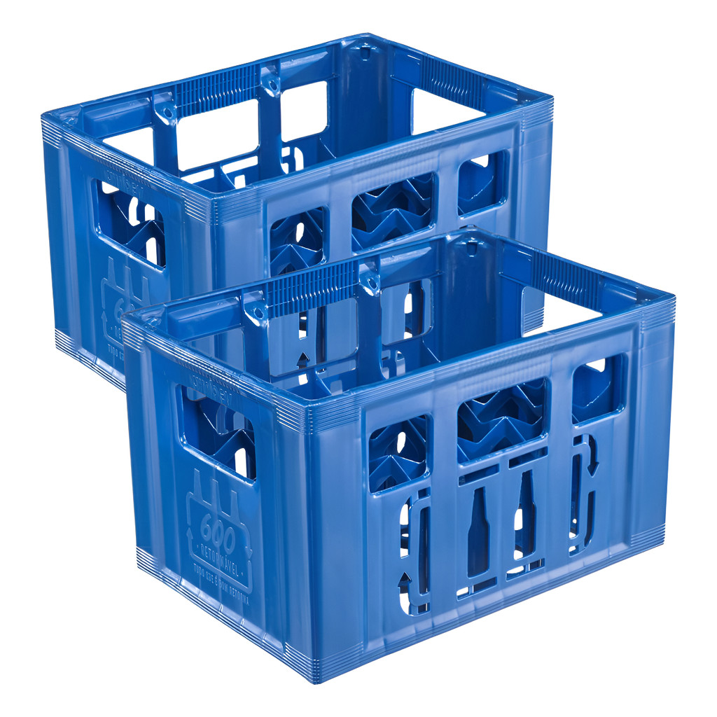 Kit 2  Ambev Engradado Cerveja 600ml P/ 24 Bebeto Azul