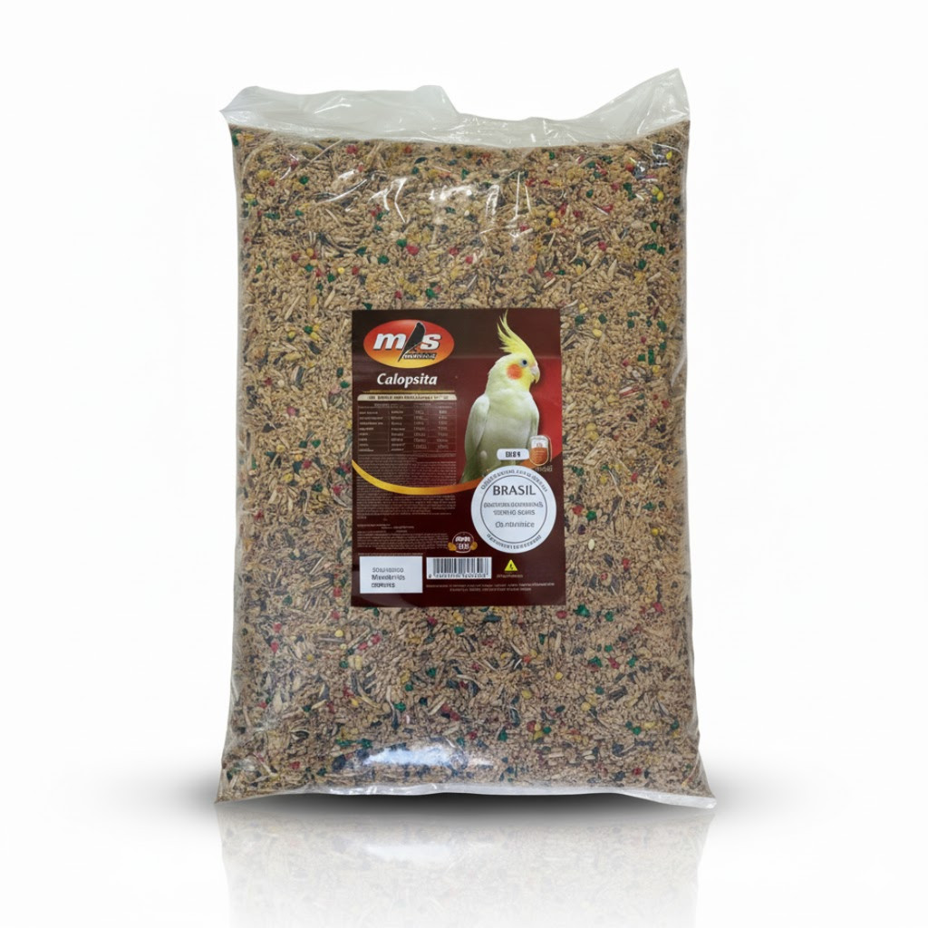 5KG Mistura Calopsita Periquito Australiano e Agapornes Sementes Selecionadas Limpas Premium Ração Pássaros 5kgs