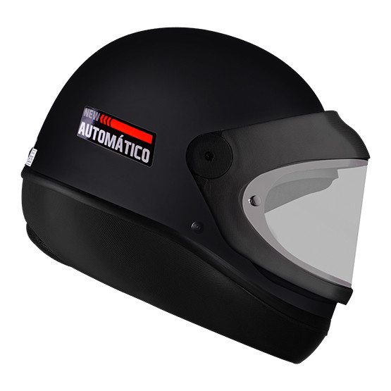 Capacete Moto Automático Fechado Ebf Solid  Viseira Automática Preto Fosco