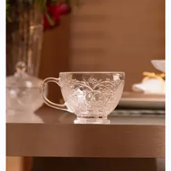 Xícara de Chá Daisy 240ml Cristal Wolff
