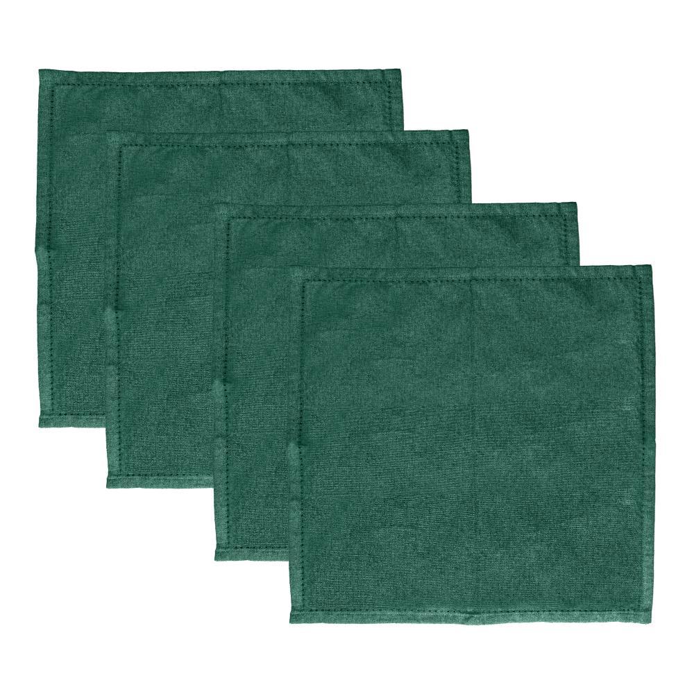 Jogo 4 Guardanapos Lyor Momentos 40cm x 40cm Verde Algodão