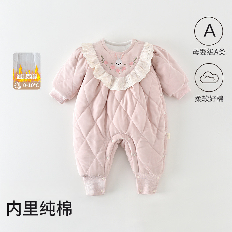 Roupas de bebê outono inverno roupas de bebê macacão princesa engrossado acolchoado bebê criança Super bonito roupas de 