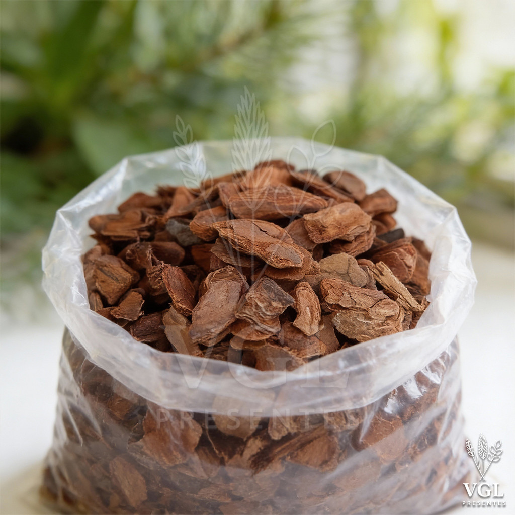 Casca de Pinus 20 Litros Substrato para Jardinagem Paisagismo Vasos Plantas Decoração Rústica